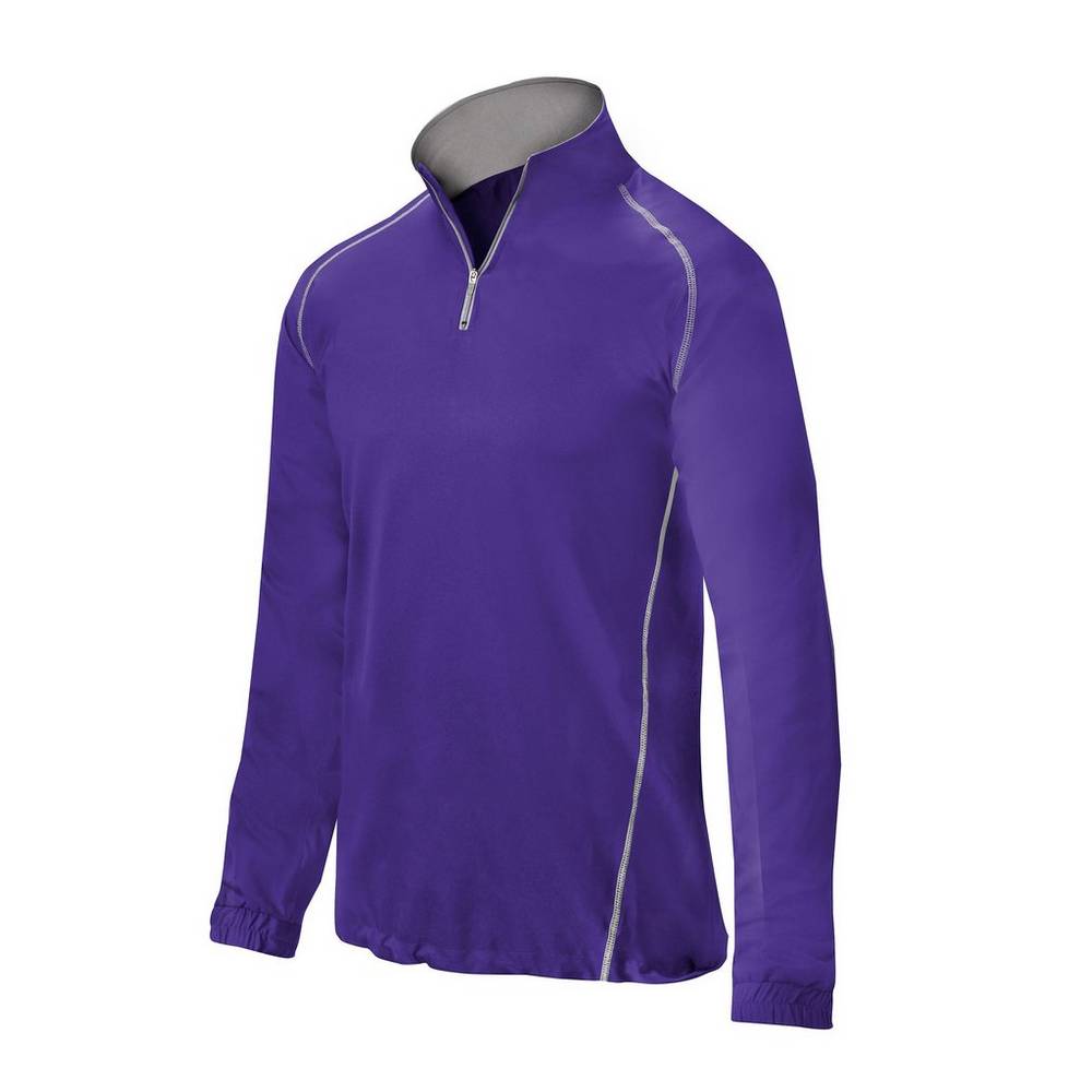 Mizuno Comp 1/4 Zip Batting - Erkek Mont - Mor Türkiye (ATCEOY-389)